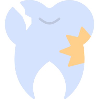 graphic cartoon art illustration of caries Tooth