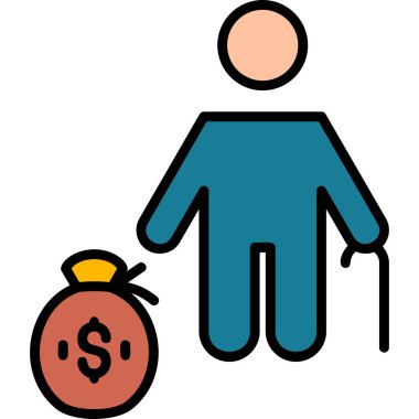 Para için. Web simgesi basit illüstrasyon