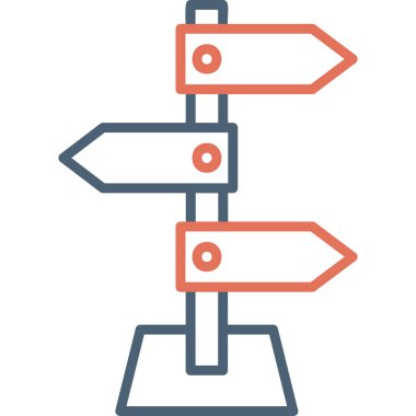 İşaret levhası Web simgesi basit illüstrasyon