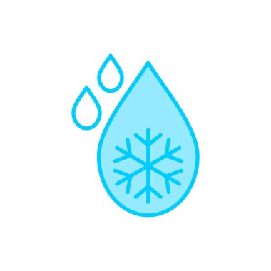 Kar tanesi. Web simgesi basit illüstrasyon 