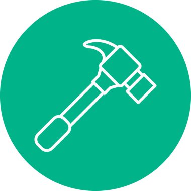 Çekiç simgesi. Web tasarımı için hukuk mahkemesi vektör simgelerinin basit çizimi