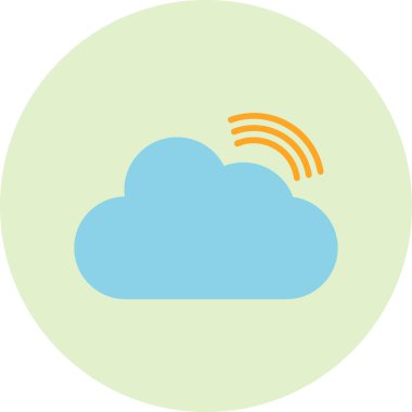 vector cloud technology icon illustration