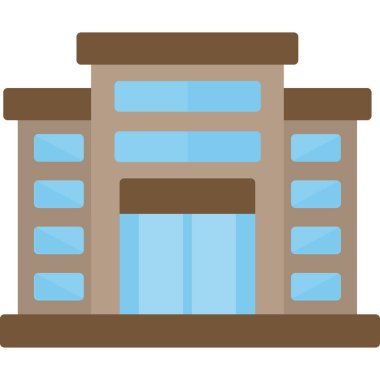 Alışveriş merkezi, süpermarket web simgesi basit illüstrasyon