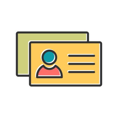 İş Kartları modern simge, vektör illüstrasyonu