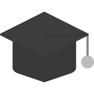 Mortarboard simge vektör illüstrasyonu
