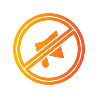 Muted, Circle, web icon, vector illustration