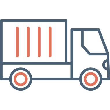 Kamyon soyut simge vektör çizimi