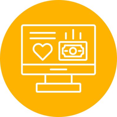 Modern simge ve vektör illüstrasyonunu finanse eder