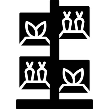 Bir bitki simgesinin vektör illüstrasyonu