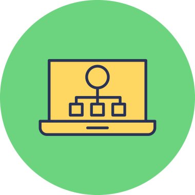 Bilgisayar. Web simgesi basit illüstrasyon