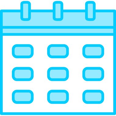 Takvim simgesi, vektör illüstrasyonu basit tasarım