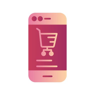 Online Phone Marketing web icon, vector illustration