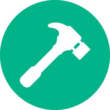 Çekiç simgesi. Web tasarımı için hukuk mahkemesi vektör simgelerinin basit çizimi