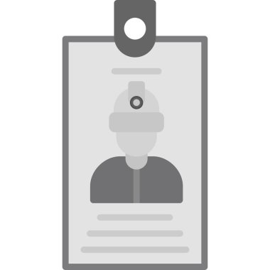 Kimlik kartı, vektör illüstrasyonu basit tasarım