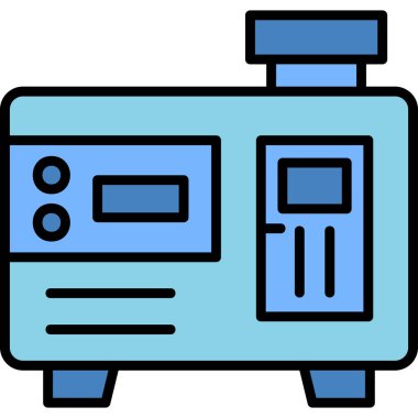 Jeneratör web simgesinin vektör illüstrasyonu