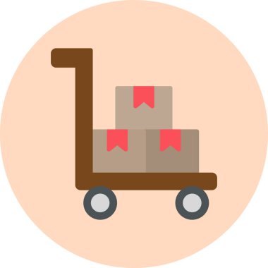 Fabrika tramvayı modern simgesi, vektör illüstrasyonu