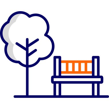 Yedek kulübesi Web simgesi basit illüstrasyon