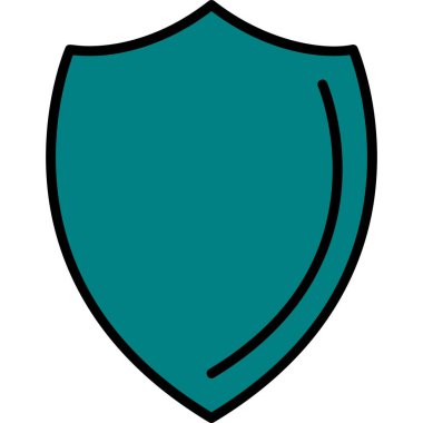 kalkan simgesi, vektör illüstrasyonu basit tasarım