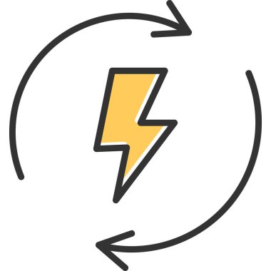 Yenilenebilir Enerji illüstrasyon modern simgesi