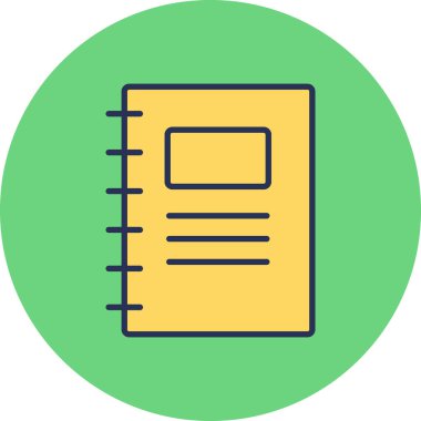 Not defteri web simgesi, vektör çizim