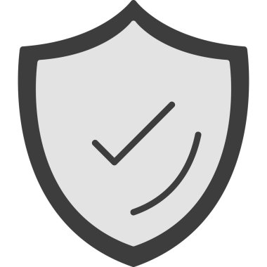 Koruma çizgisi simgesi, vektör illüstrasyonu