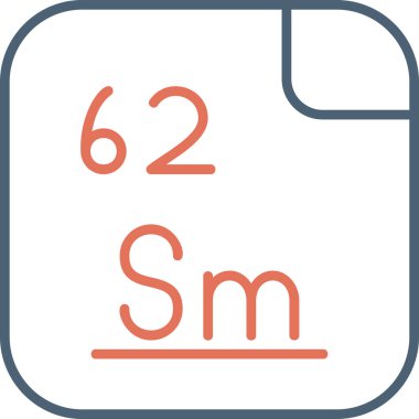 Mendeleev periyodik element tablosu, 62 Samaryum illüstrasyonu