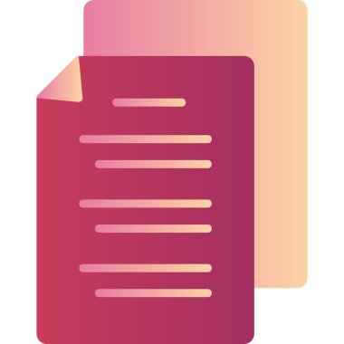 Belge simgesinin vektör illüstrasyonu