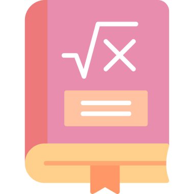 Matematik kitabı simgesi, modern tasarım illüstrasyonu