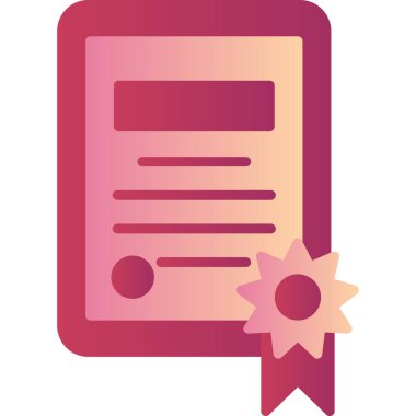 Sertifika. Web simgesi basit tasarım 