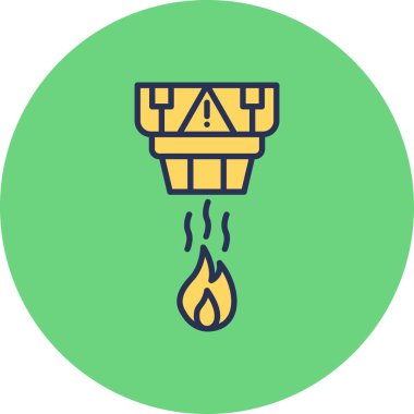 Duman dedektörü simgesinin vektör çizimi