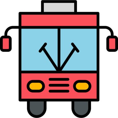 Okul servisi modern simge, vektör illüstrasyonu