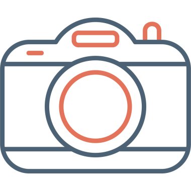 Basit kamera, düz vektör çizimi