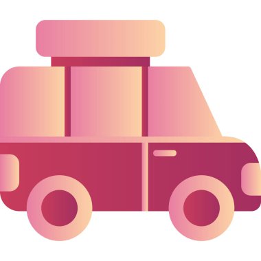 Araba modern simgesi, vektör illüstrasyonu