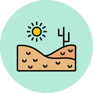 Bir plaj simgesinin vektör çizimi