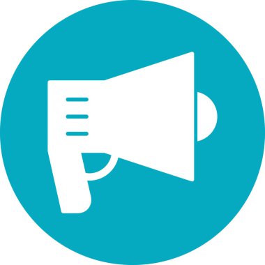 Megafon ikonu vektör illüstrasyonu