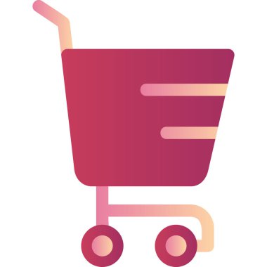 Alışveriş arabası modern simge, vektör illüstrasyonu