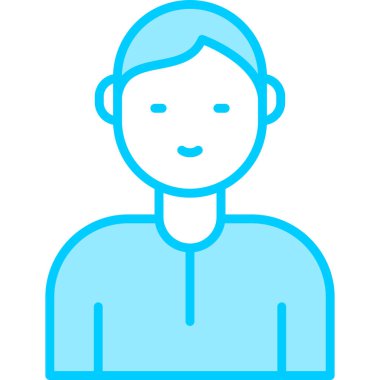 vektör erkek simgesi. Avatar 'ın düz çizimi 