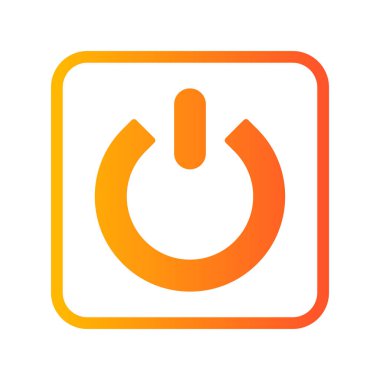 Güç Düğmesi simgesi, vektör illüstrasyonu