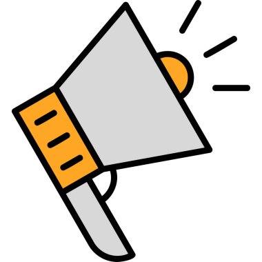 Megafon ikonu vektör illüstrasyonu