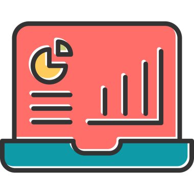 Analizler. Web simgesi basit illüstrasyon