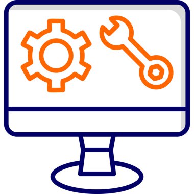 Yazılım web simgesi basit illüstrasyon