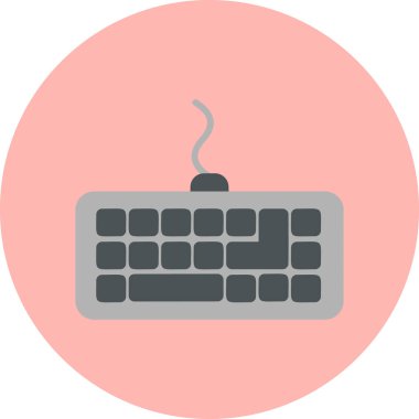 Klavye. Web simgesi basit illüstrasyon 