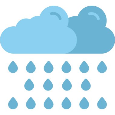 yağmur simgesi, vektör illüstrasyonu