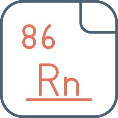 Radon, kimyasal element, web basit illüstrasyon