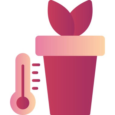 Sıcaklık web simgesi vektör illüstrasyonu