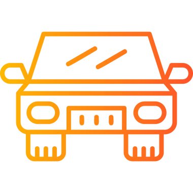 Araba modern simgesi, vektör illüstrasyonu