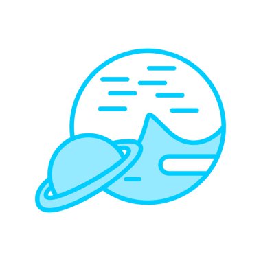 Bir gezegen simgesinin vektör illüstrasyonu