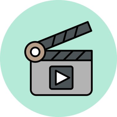 vector illustration of single movie icon