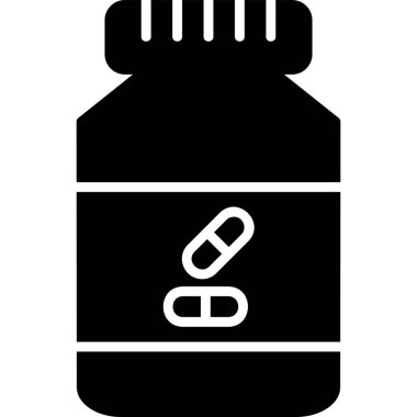 Ek şişe simgesi, vektör illüstrasyonu