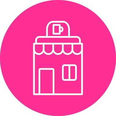 Modern Kafe simgesinin vektör illüstrasyonu